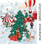 christmas winter wonderland... | Shutterstock .eps vector #1843311514