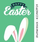 easter greetings template... | Shutterstock .eps vector #611463914