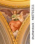 Small photo of ROME, ITALY - MARCH 11, 2016: The symbolic fresco of angel with The Veil of Veronica (Sudarium) in side cupola in church Basilica di Santi Giovanni e Paolo by by Ferancesco Coghetti (1801 - 1875).