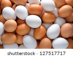 Eggs  Brown And White In Pile