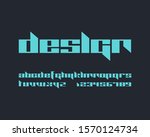 Futuristic Edgy Font Set In...