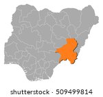 map   nigeria  taraba | Shutterstock .eps vector #509499814