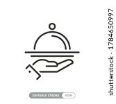 tray in waiter hand icon vector.... | Shutterstock .eps vector #1784650997