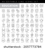 set vector line icons in flat... | Shutterstock .eps vector #2057773784