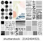 vector set of grungy hand drawn ... | Shutterstock .eps vector #2142404521