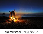 Campfire On Shi Shi Beach ...