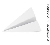 paper plane high quality 3d... | Shutterstock . vector #2128553561