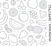 fruits seamless vector pattern... | Shutterstock .eps vector #364917911