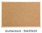 blank cork message pin board isolated with clipping path