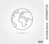 globe line icon vector | Shutterstock .eps vector #659085724