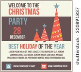 invitation merry christmas... | Shutterstock .eps vector #320891837