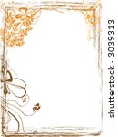 frame with vector flowers... | Shutterstock .eps vector #3039313