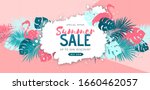 summer sale poster with tropic... | Shutterstock .eps vector #1660462057