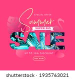 typography summer big sale... | Shutterstock .eps vector #1935763021