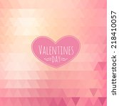 valentine triangle background | Shutterstock .eps vector #218410057
