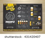 vintage chalk drawing beer menu ... | Shutterstock .eps vector #431420407