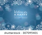 Holiday Greeting With Snowflake ...