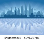 kuala lumpur malaysia city... | Shutterstock .eps vector #629698781