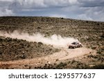 Small photo of TERUEL, SPAIN - JUL 21 : French driver Laurent Poletti and his codriver Cyril Debet in a MMP Rally Raid race in the XXXV Baja Spain, on Jul 21, 2018 in Teruel, Spain.