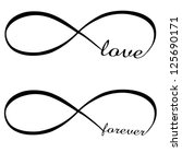 Infinity love, forever symbol - stock vector