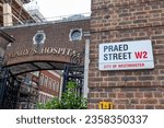 Small photo of LONDON- JULY 18, 2023: St Mary's Hospital on Praed Street in Paddington, London. Site of the Alexander Flemming laboratory
