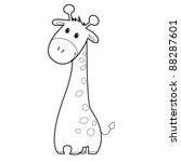 Giraffe Outline Illustration Free Stock Photo - Public Domain Pictures