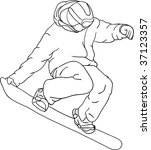 Vector   Snowboarder Isolated...