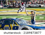 Small photo of July 10, 2022 - Hampton, GA, USA: Chase Elliott wins the Quaker State 400 in Hampton, GA, USA.
