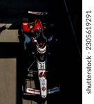 Small photo of May 19, 2023-Indianapolis, IN: The Rahal Letterman Lanigan Racing Honda crew roll out their race car to pit road before a practice for the Indianapolis 500 at the Indianapolis Motor Speedway