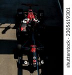 Small photo of May 19, 2023-Indianapolis, IN: The Rahal Letterman Lanigan Racing Honda crew roll out their race car to pit road before a practice for the Indianapolis 500 at the Indianapolis Motor Speedway