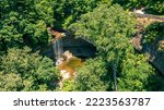 Small photo of Aerial view of Clifty Falls in Clifty Falls State Park in Madison, Indiana