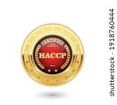 haccp certified medal   hazard... | Shutterstock .eps vector #1918760444