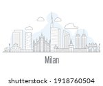 milan city skyline   cityscape... | Shutterstock .eps vector #1918760504