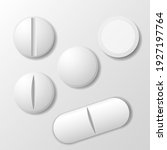 set of medicine pill  tablet... | Shutterstock .eps vector #1927197764