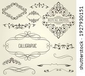 vintage calligraphic frames... | Shutterstock .eps vector #1927930151