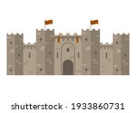 medieval castle with fortified... | Shutterstock .eps vector #1933860731
