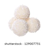 Three Coconut Candy Isolated On ...