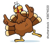 Turkey Dancing - stock vector