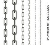 collection of seamless metal chains colored silver