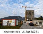 Small photo of Nova Gorica, Slovenia - October 19, 2020: Building of the Second Cube Building in Nova Gorica out of Three