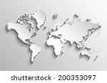 image of a vector world map | Shutterstock .eps vector #200353097