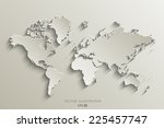 image of a vector world map | Shutterstock .eps vector #225457747