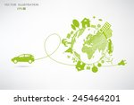 environmentally friendly world. ... | Shutterstock .eps vector #245464201