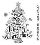 Merry Christmas Lettering In...