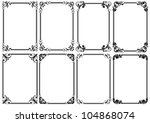 set of eight black decorative... | Shutterstock .eps vector #104868074