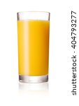 Orange juice glass  isolated on ...