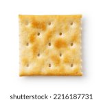 Cracker placed on white...