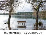Flooded Park Bench At A...