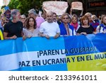 Small photo of March 6, 2022 Buenos Aires Argentina: Horacio Rodriguez Larreta on the march in support of Ukraine during the Russian aggression in Buenos Aires