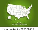 detailed usa map on green... | Shutterstock .eps vector #225980917